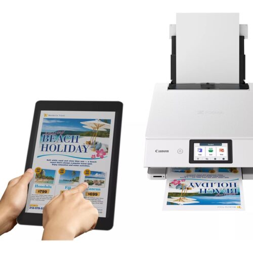 CANON PIXMA TS8751 MFP colour ink-jet A4 15 ipm print 200 sheets USB 2.0 Wi-Fi white