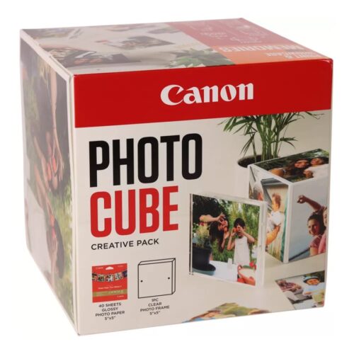 CANON pp-201 Ink Cartridge 5×5 Photo Cube Creative Pack White Orange