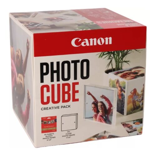 CANON pp-201 Ink Cartridge 5×5 Photo Cube Creative Pack White Pink