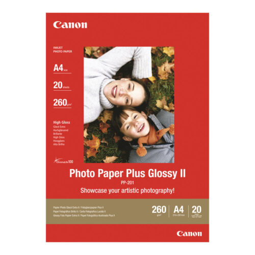 CANON PP-201 plus photo  papier inkjet 260g/m2 A4 20 feuilles pack de 1