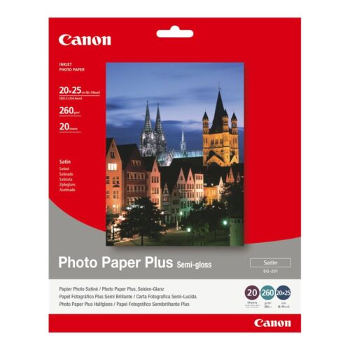 CANON SG-201 semi brillant photo  papier inkjet 260g/m2 8×10 inch 20 feuilles pack de 1