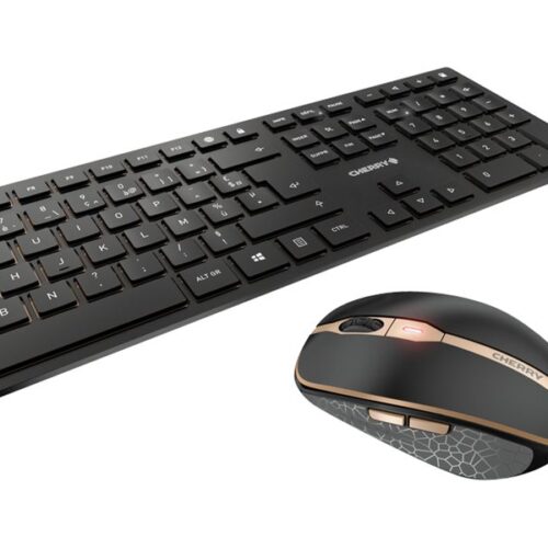 CHERRY DW 9100 SLIM Wireless Desktop USB Bluetooth black/bronze rechargeable (FR)