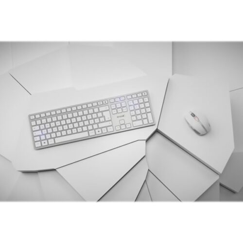 CHERRY DW 9100 SLIM Wireless Desktop USB Bluetooth white/silver rechargeable (FR)