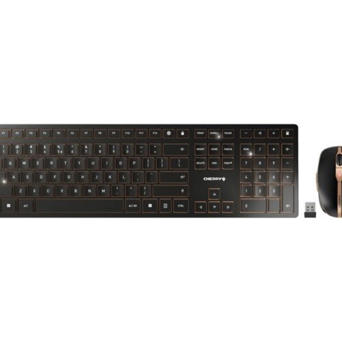 CHERRY DW 9100 Slim Wireless Keyboard and Mouse Black/Bronze (EU)