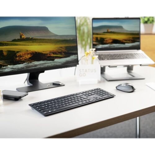 CHERRY DW 9500 SLIM Wireless Desktop USB Keyboard and Bluetooth Black Rechargeable Mouse (FR)