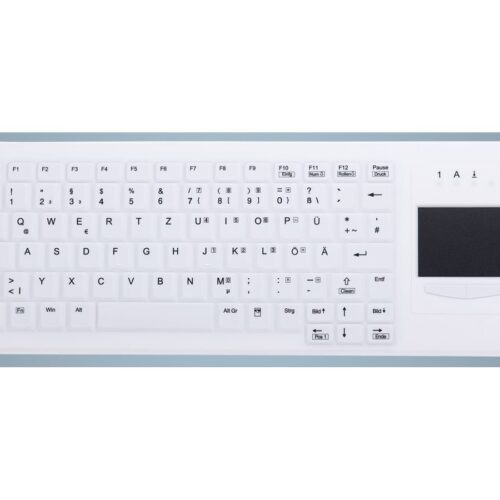 CHERRY Hygiene Compact Touchpad Keyboard Fully Sealed Watertight USB White (FR)