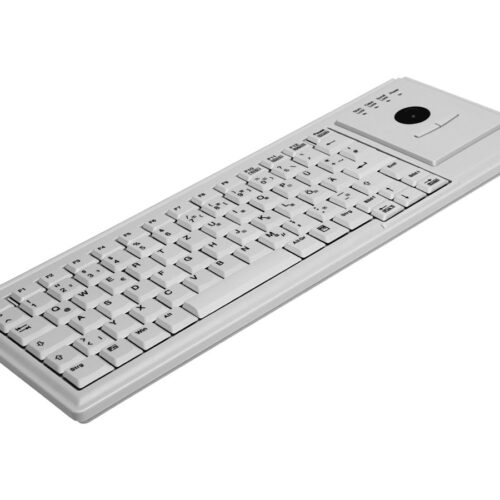 CHERRY Industry 4.0 Compact Ultraflat Trackball Keyboard USB Light Grey (FR)