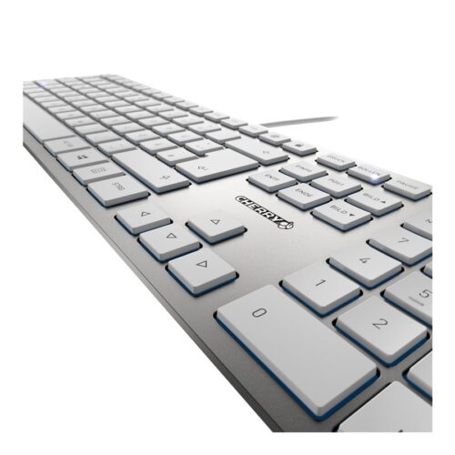 CHERRY KC 6000 SLIM Corded Keyboard – USB – SILVER (DE)