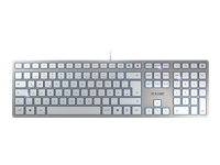 CHERRY KC 6000 SLIM Corded Keyboard – USB – SILVER (DE)