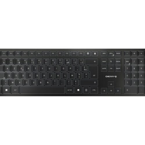 CHERRY KW 9100 SLIM Wireless Keyboard USB and Bluetooth black rechargeable (FR)