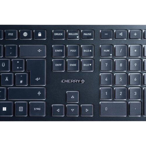 CHERRY KW 9100 SLIM Wireless Keyboard USB and Bluetooth black rechargeable (FR)