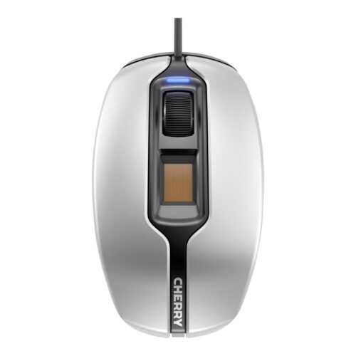 CHERRY MC 4900 Souris avec lecteur d empreinte digitale intégrée USB noire/argent