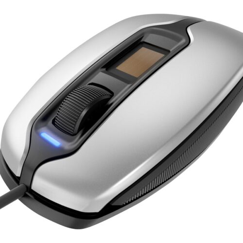 CHERRY MC 4900 Souris avec lecteur d empreinte digitale intégrée USB noire/argent