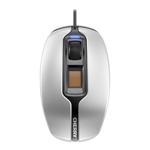 CHERRY MC 4900 Souris avec lecteur d empreinte digitale intégrée USB noire/argent