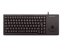 CHERRY mechanical keyboard with low profile keys 89 USB integrated optical trackball black