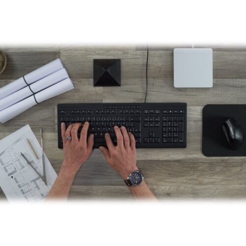 CHERRY STREAM KEYBOARD Clavier 105+10 touches USB noir (ES)