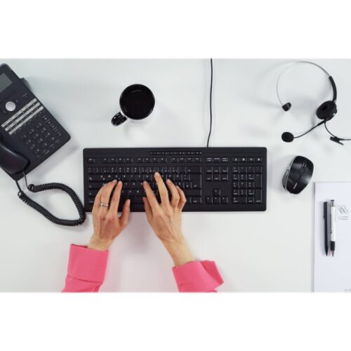 CHERRY STREAM KEYBOARD Clavier 105+10 touches USB noir (GB)