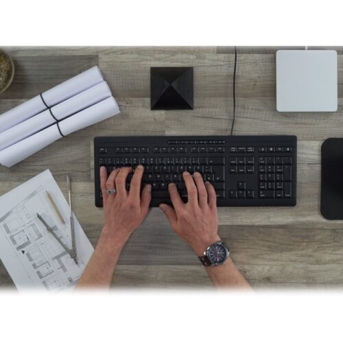 CHERRY Stream Keyboard Clavier 105+10 touches USB noir (IT)