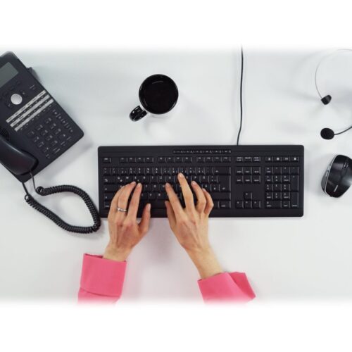 CHERRY Stream Keyboard Clavier 105+10 touches USB noir (IT)