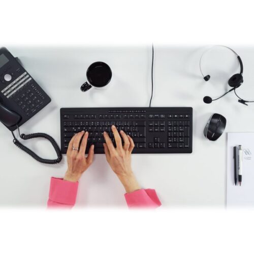 CHERRY STREAM KEYBOARD Clavier 105+10 touches USB noir Layout Belge