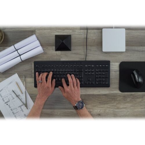CHERRY STREAM KEYBOARD Clavier 105+10 touches USB noir Layout Belge