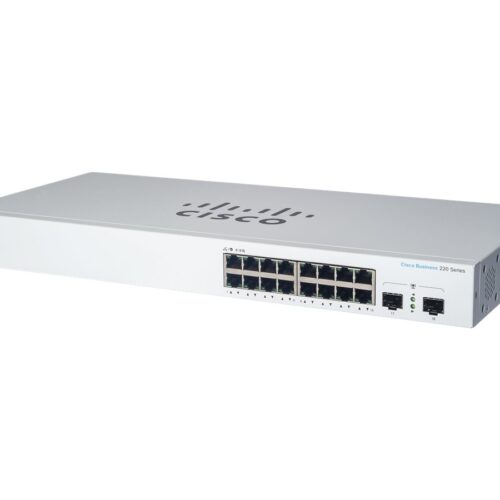 CISCO Business Switching CBS220 Smart 16-port Gigabit PoE 130W 2x1G SFP uplink