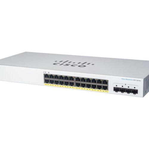 CISCO Business Switching CBS220 Smart 24-port Gigabit 4x1G SFP uplink