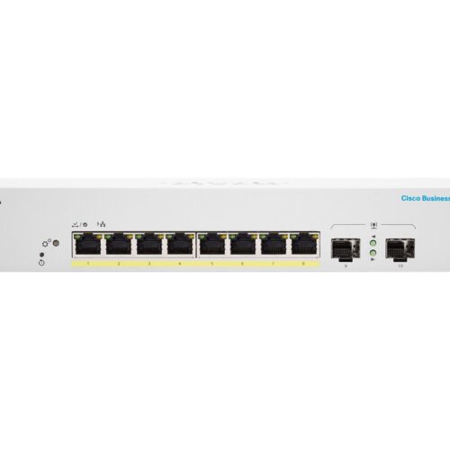 CISCO Business Switching CBS220 Smart 8-port Gigabit Full PoE 130W 2x1G SFP uplink external power supply