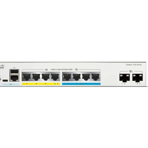 CISCO Catalyst 1300 8-Port Switch / 4-Port 2.5GE + 4-Port 1GE PoE+ with 120W power budget 2 x 10G SFP+ Uplinks
