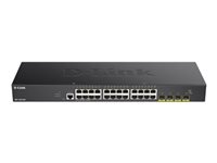 D-LINK 28-Port Smart Managed Gigabit Switch 4x 10G dlink green 3.0 24x 10/100/1000Mbit/s TP RJ-45 Port 4x 10Gbit/s Fiber SFP+