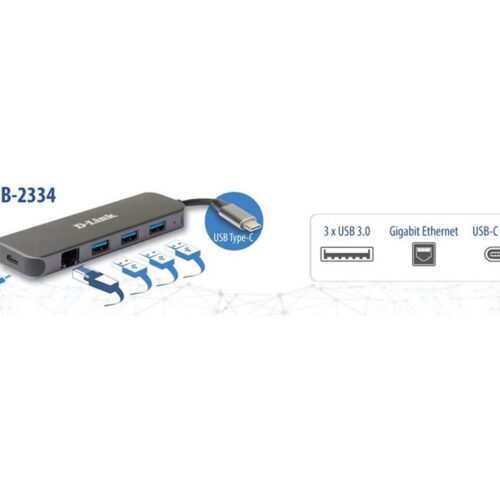 D-LINK 5in1 USB-C Mini Docking Station