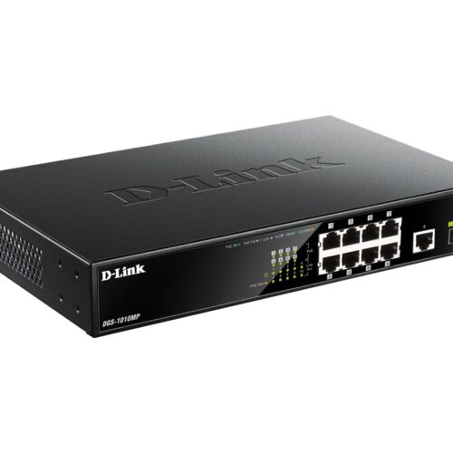D-LINK 8 Gigabit PoE/PoE+ ports And 1 Gigabit port And 1 SFP port Metallic 125W PoE budget