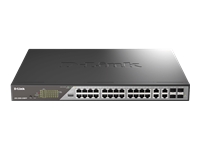 D-LINK 8 Gigabit PoE Ports Switch + 2 Gigabit SFP Ports Gigabit Fibre Uplink Ports PoE 802.3at Alarm port DIP Switch
