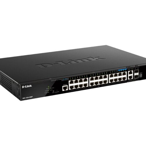 D-LINK DGS-1520-28MP/E 28-Port Smart Managed PoE+ Gigabit Stack Switch 4x 2.5 GE 4x 10G