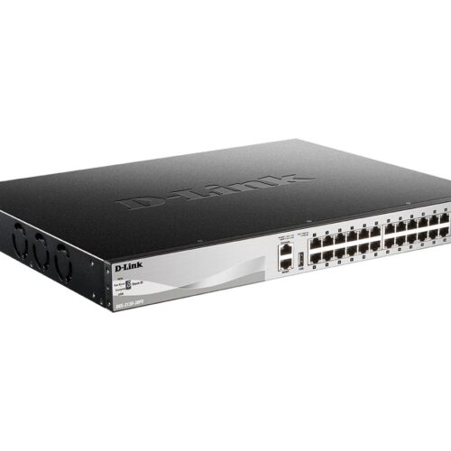 D-LINK L3 Light Switch 24 Gigabit PoE/PoE+ ports & 2 10GBASE-T Ports & 4 10GbE SFP+ ports 370 W PoE Budget 740W with DPS-700