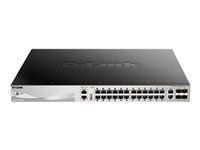 D-LINK L3 Light Switch 24 Gigabit PoE/PoE+ ports & 2 10GBASE-T Ports & 4 10GbE SFP+ ports 370 W PoE Budget 740W with DPS-700