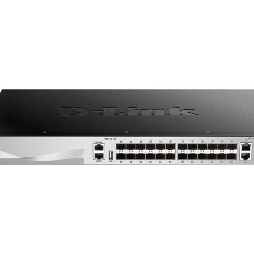 D-LINK L3 Light Switch 24 SFP ports & 2 10GBASE-T ports & 4 10GbE SFP+ Ports Physical Stack Up To 9 Units
