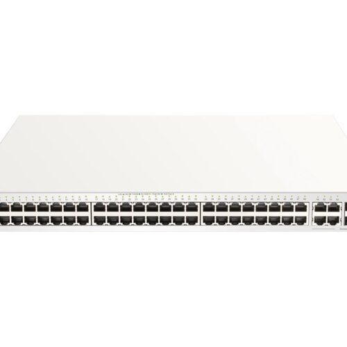 D-LINK Nuclias Switch 52xGE-ports PoE+ Smart Managed incl 4x1G Combo 370Ww/1Yr Lic