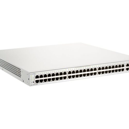 D-LINK Nuclias Switch 52xGE-ports PoE+ Smart Managed incl 4x1G Combo 370Ww/1Yr Lic
