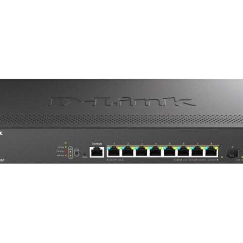 D-LINK Smart+ L2+ 8 ports 2.5 GbE PoE+ and 2 ports 10 GbE SFP+ – Budget PoE 240 W