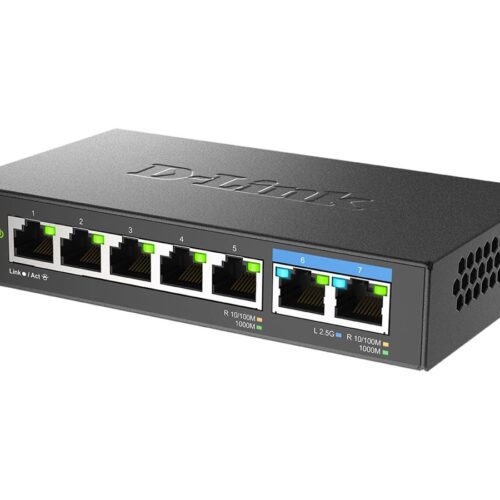 D-LINK Switch 5 Gigabit ports & 2 Multigigabit ports 2.5Gps