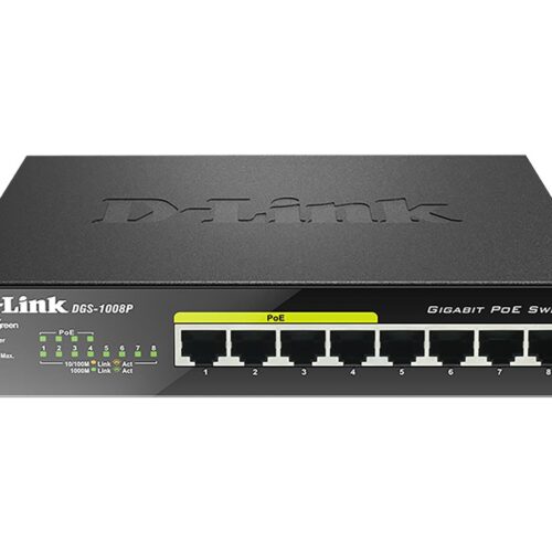 D-LINK Switch gigabit ethernet non admin 8 ports 10/100/1000Mbps dont 4 PoE