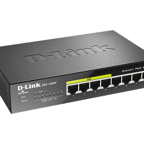 D-LINK Switch gigabit ethernet non admin 8 ports 10/100/1000Mbps dont 4 PoE