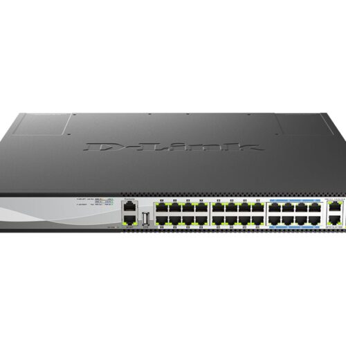D-LINK Switch L3 Light 24ports Multigigabit PoE 16x 100M/1/2 5G PoE+ 8x 100M/1/2 5/5G PoE++ 60W & 2ports 100M/1/2,5/5/10GBASE-T