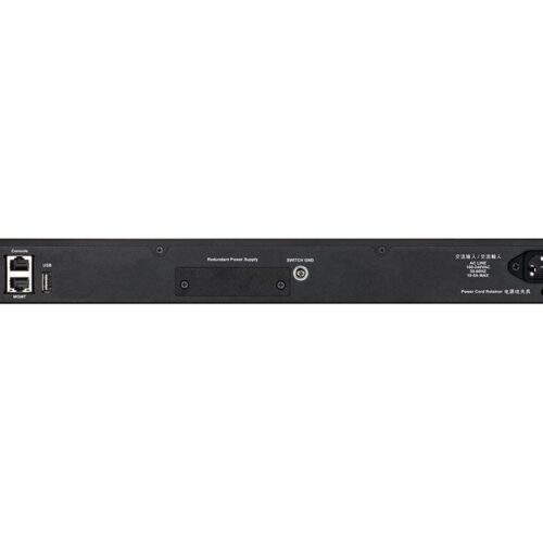 D-LINK Switch L3 Light 48 Gigabit PoE/PoE+ Ports & 2 10GBASE-T Ports & 4 10GbE SFP+ Ports 370W PoE Budget 740W with DPS-700