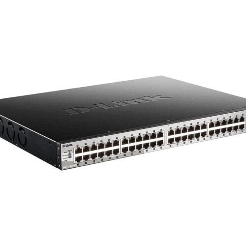 D-LINK Switch L3 Light 48 Gigabit PoE/PoE+ Ports & 2 10GBASE-T Ports & 4 10GbE SFP+ Ports 370W PoE Budget 740W with DPS-700
