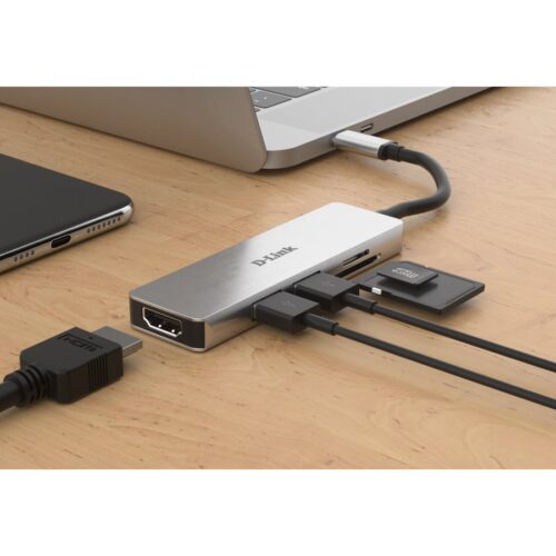 D-LINK USB-C 5-in-1 HDMI SD /microSD card reader