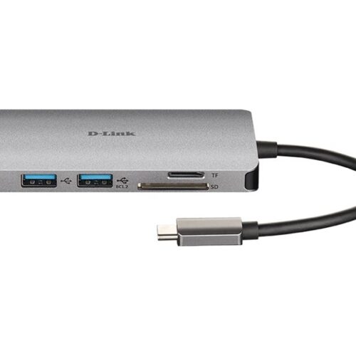 D-LINK USB-C 6-en-1 HDMI SD /microSD card reader and charging