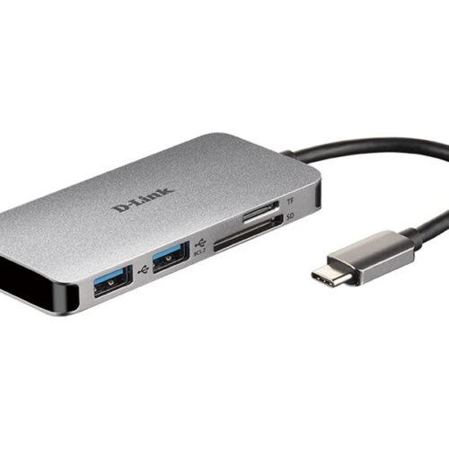 D-LINK USB-C 6-en-1 HDMI SD /microSD card reader and charging