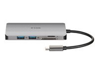 D-LINK USB-C 6-en-1 HDMI SD /microSD card reader and charging